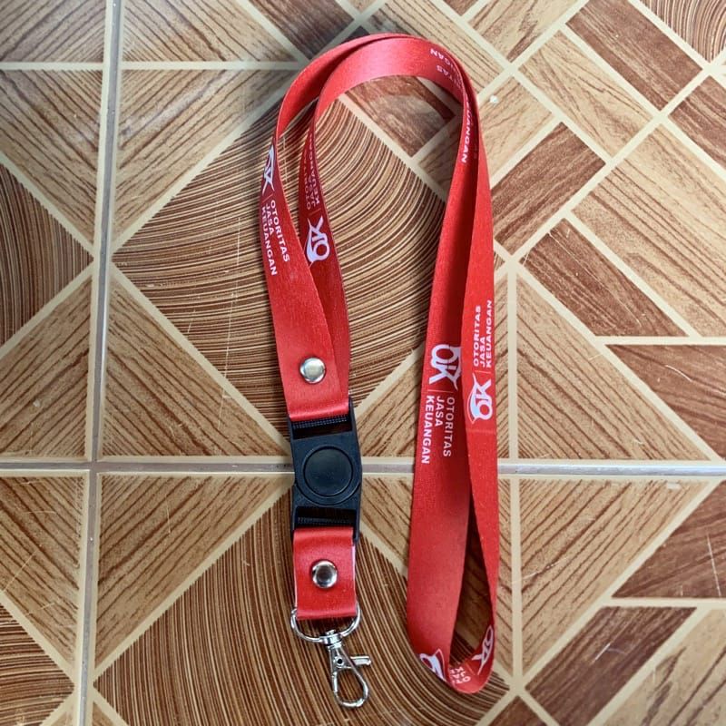 

Lanyard OJK tali lanyard DISTRO gantungan kunci name tag id card kartu nama / tali lanyard gantungan leher