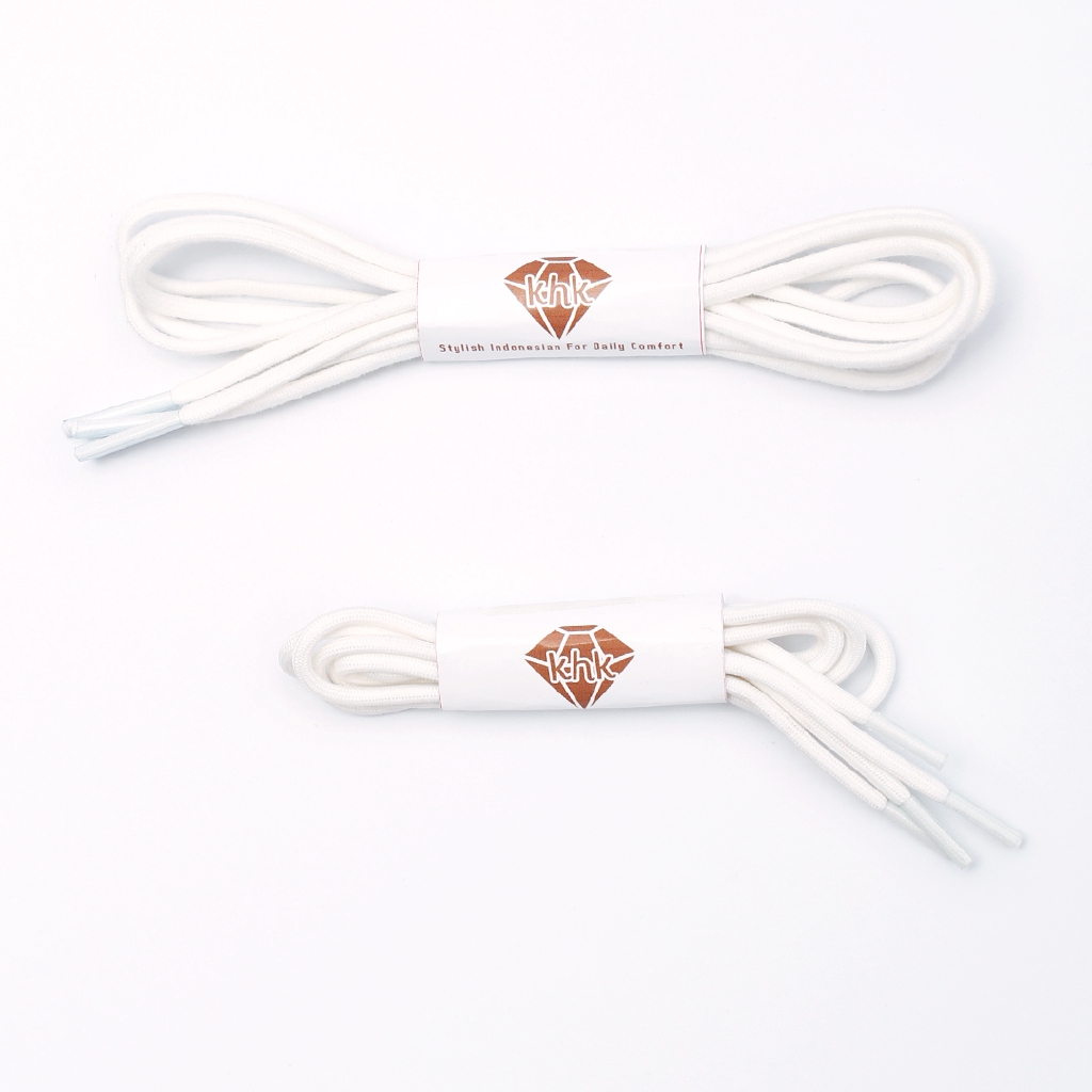 Khakikakiku Rounded Shoelaces White