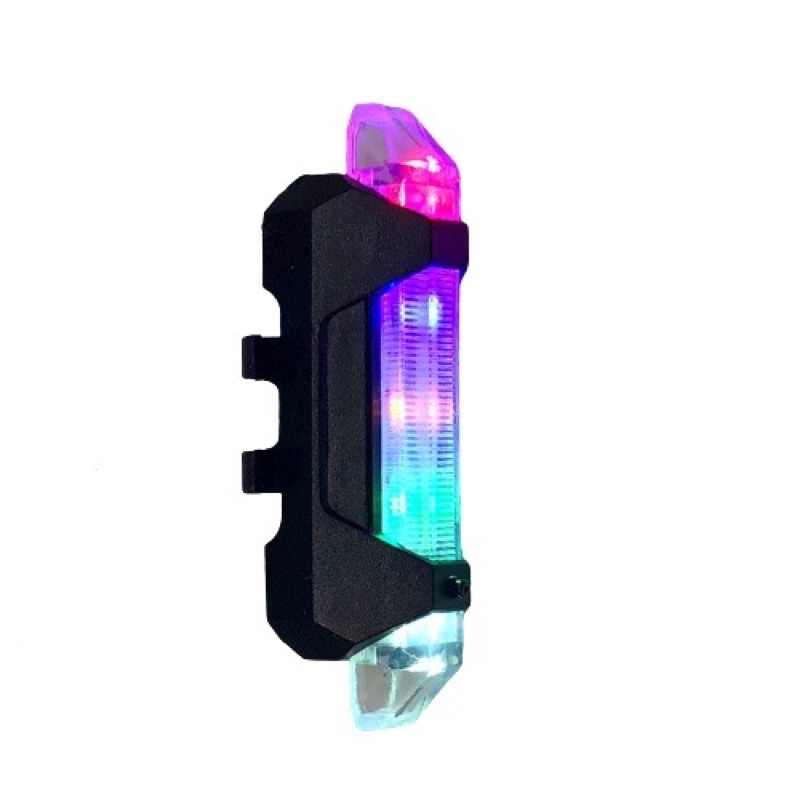 Lampu Sepeda warna warni usb rechargeable multi color anti air