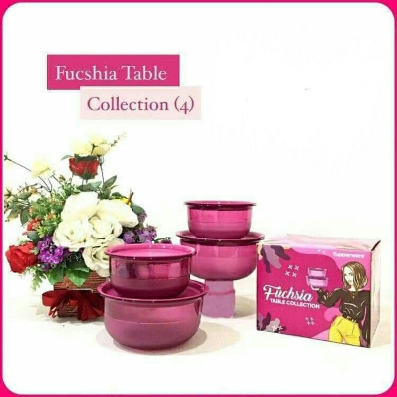TUPPERWARE - FUCHSIA TABLE COLLECTION SET (4)