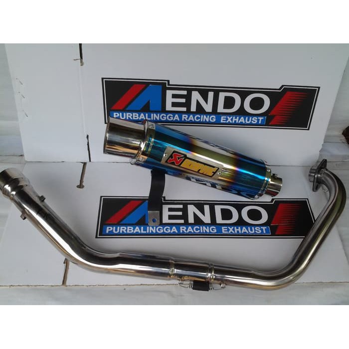 Knalpot Racing Akrapovic Model R9 Mugello untuk motor Sonic 150R