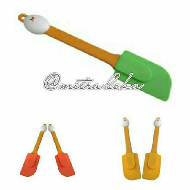 Spatula Silicone Kepala Boneka Telur