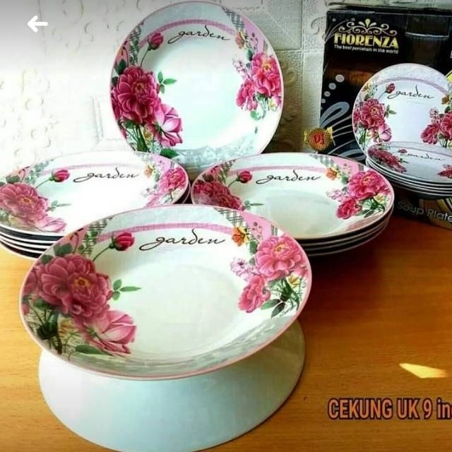 Piring fiorenza cekung 6pc