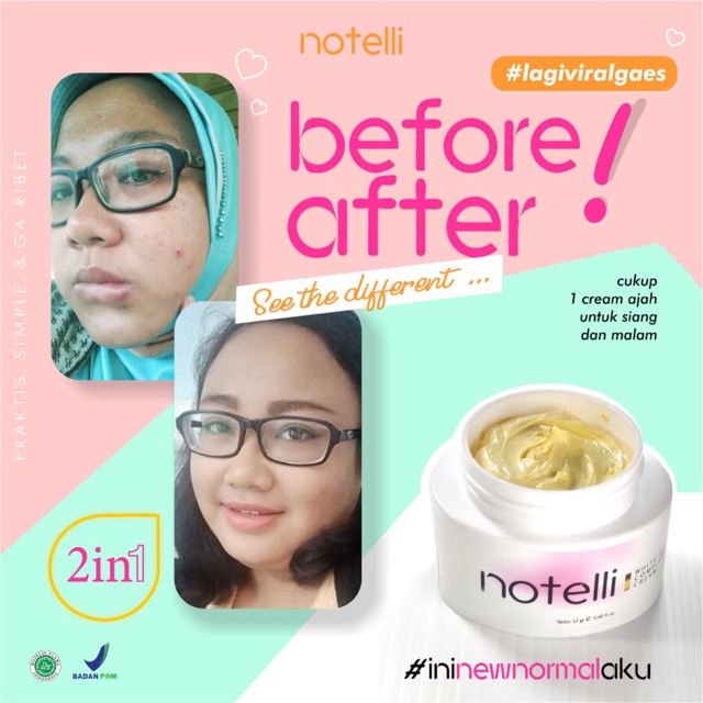 Notelli Cream 2 in 1 Whitening Glow Complete Cream