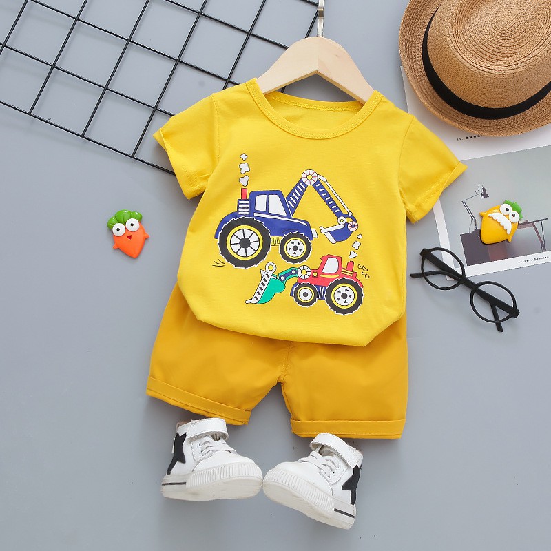 HappyOliver SET BEKO EBV Setelan Kemeja Bayi Laki-laki Lengan Pendek