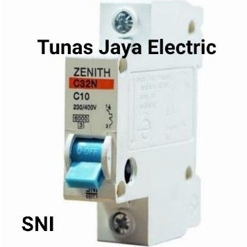 MCB 1Phase 2A/4A/6A/10A/16A/20A/25A/32A/40A ZENITH (Single Pole) SNI