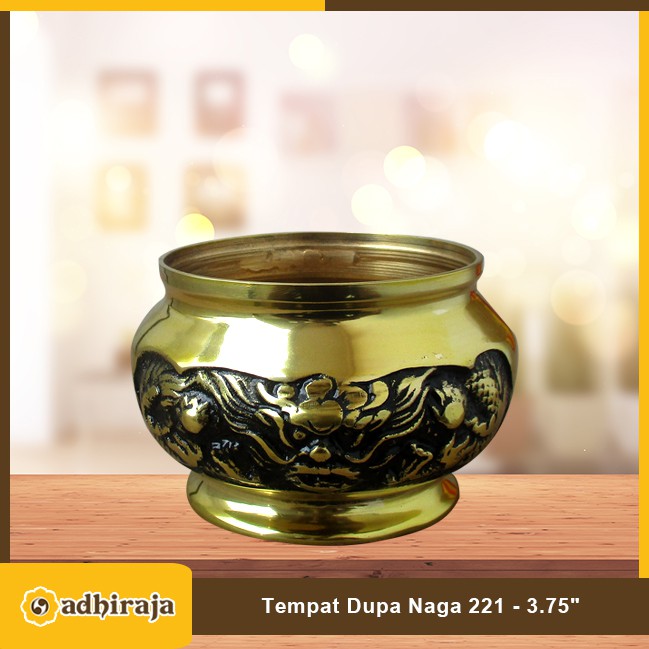 Hiolo( tempat dupa/bokor ) Kuningan Naga 221 - 3.75"