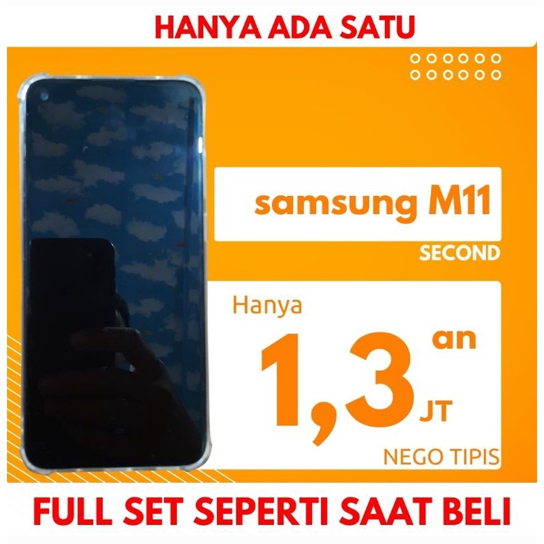 Samsung  M11 Ram 3 GB Hitam (Second)