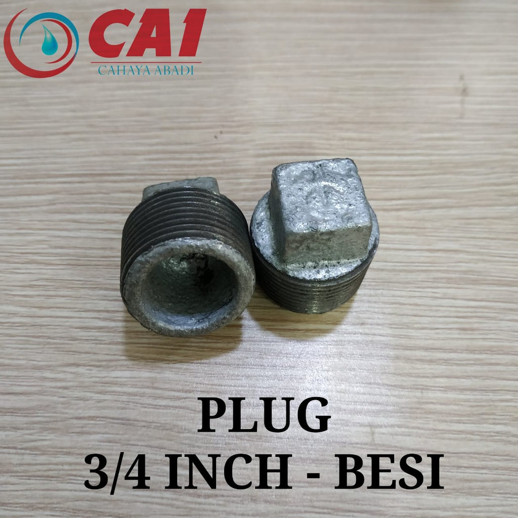 TUTUP SAMBUNGAN PIPA - PLUG - 3/4 INCH - BESI