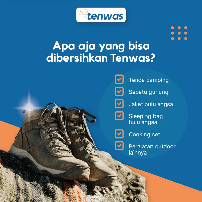 Tenwas Tent Cleaner Spray Flat Liquid Cairan Pembersih Tenda Peralatan Outdoor Hiking Camping Kemah