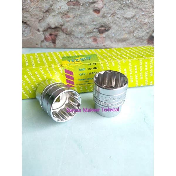 TEKIRO 1/2&quot; 29 MM Mata Kunci Sock Sok Soket Shock 29mm 6PT 12PT