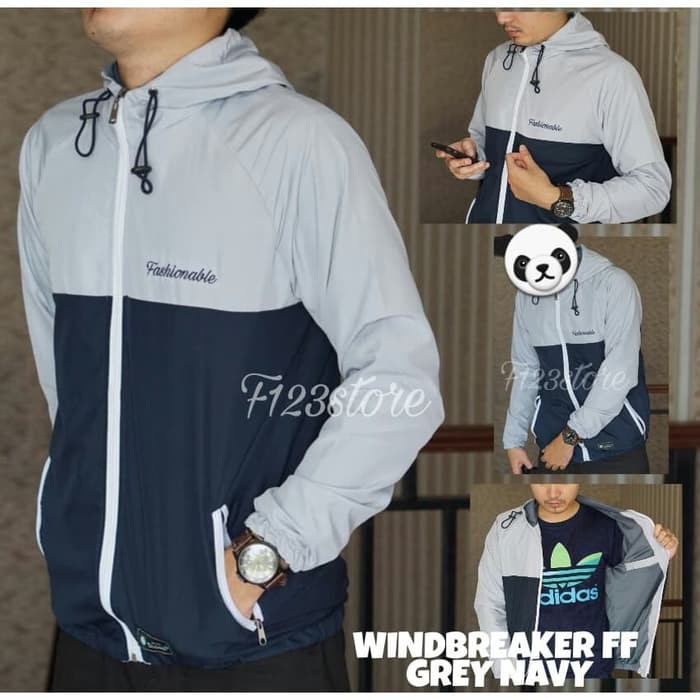 Jaket Pria Keren Bolak Balik Kain Hangat Slim Fit Elegan D4G5 Tipis Parasut Casual Waterproof Olahra