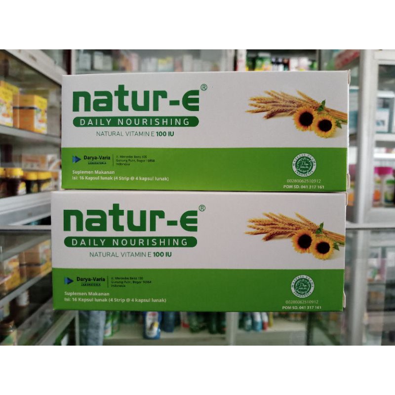 Natur-E Isi 16 Kapsul | 4 Strip @4 Kapsul | Natural Vit E 100 IU - ED 05/2024