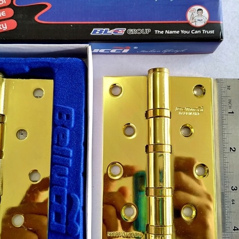 Engsel Pintu Jendela Plat Besi Tebal 4 Inch Bellucci Bagus GOLD/ENGSEL PINTU KANDANG PAGAR RUMAH KANDANG RUKO WARUNG BERKUALITAS