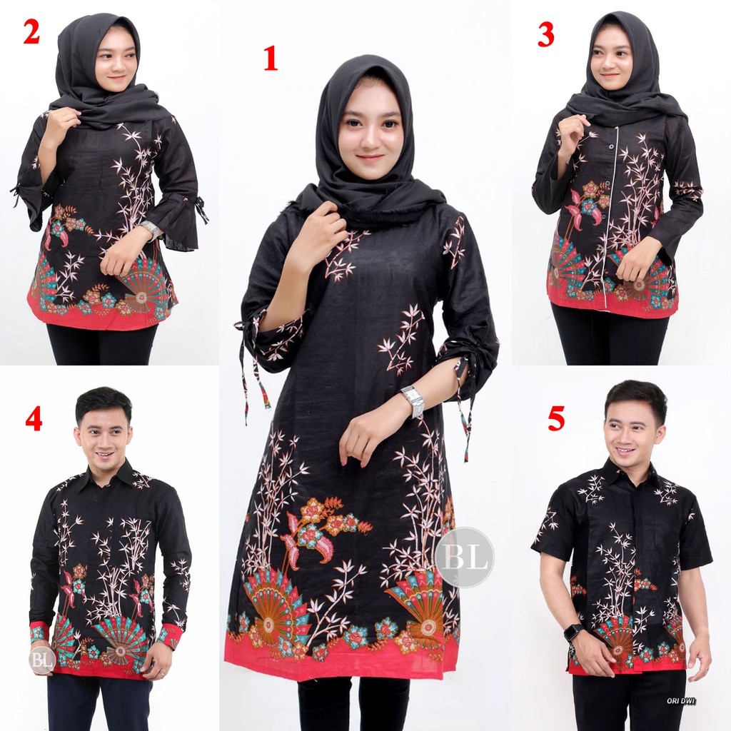 Maura Couple - Sania Ruffle Batik Couple Ori Ndoro Jowi Dnt Garansi