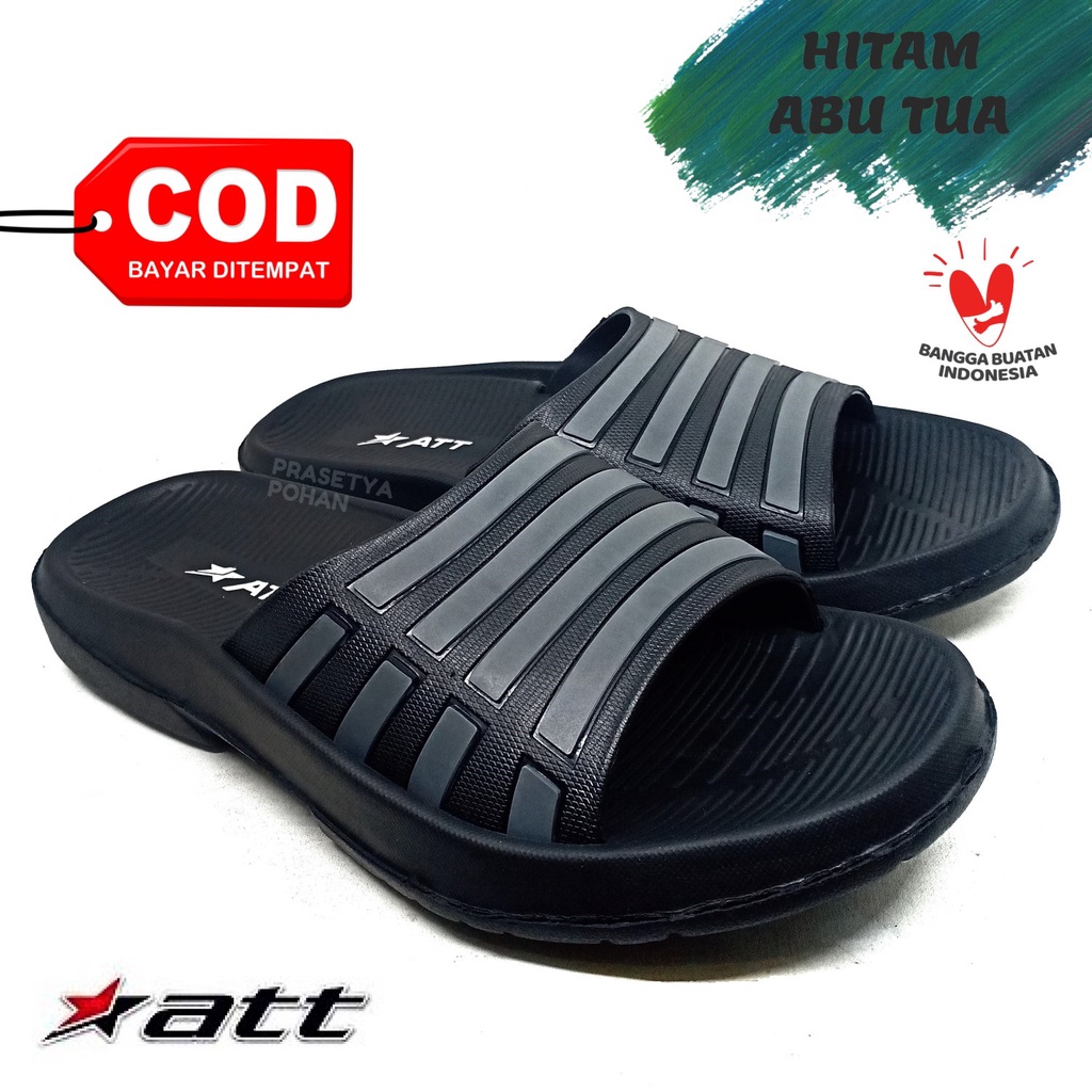 Sandal Pria Slide ATT Ringan dan Anti Air - Sendal Slide ATT Pria