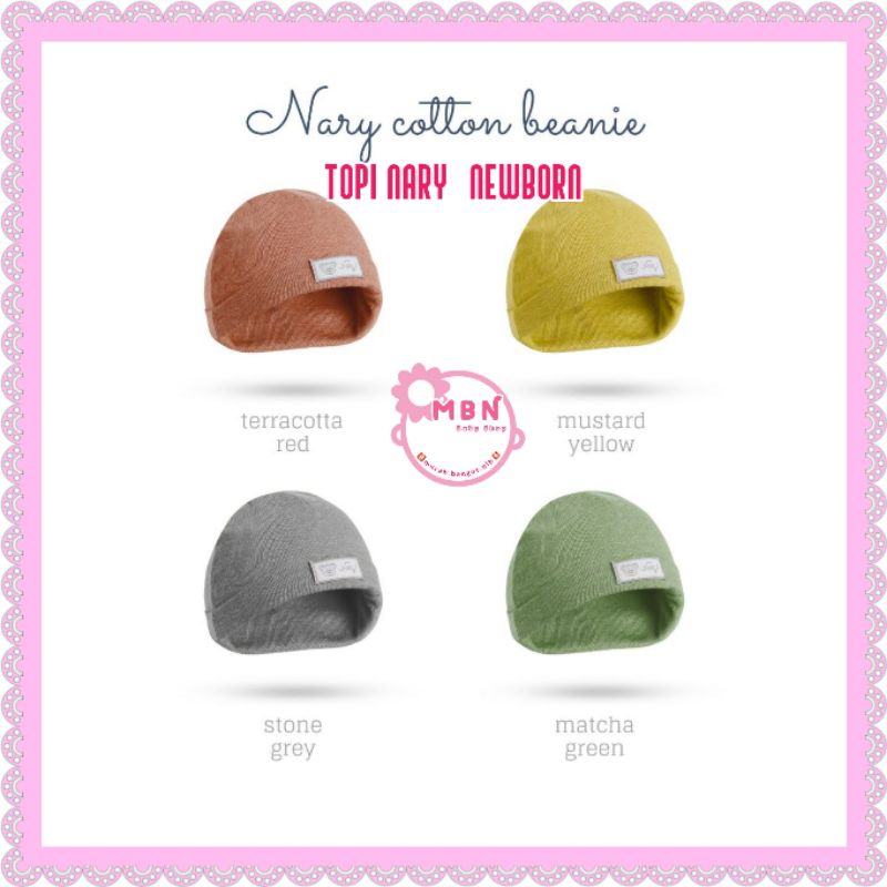 Topi Nary Newborn Nary Cotton Beanie