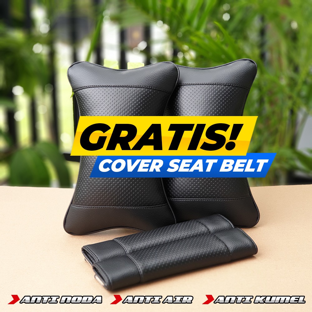 [ FREE COVER SEATBELT ] Bantal Mobil Bantal Headrest - Full Black