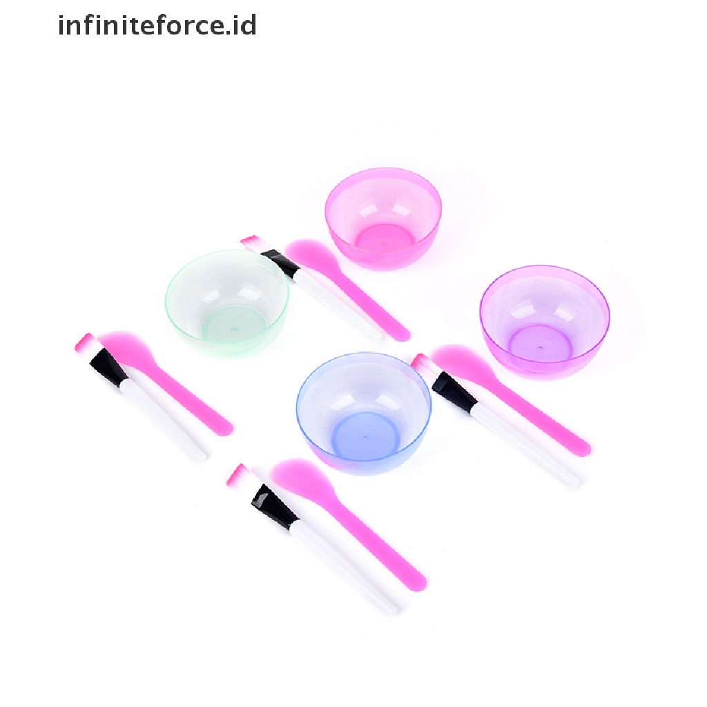 (Infiniteforce.Id) Set Mangkok + Brush + Sendok + Stik + Brush Masker Wajah Diy Homemade