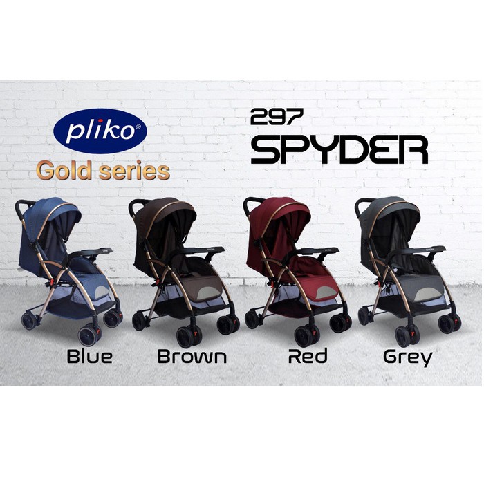 Makassar - Stroller Pliko Spyder 297 Gold Frame Kereta Dorong Bayi