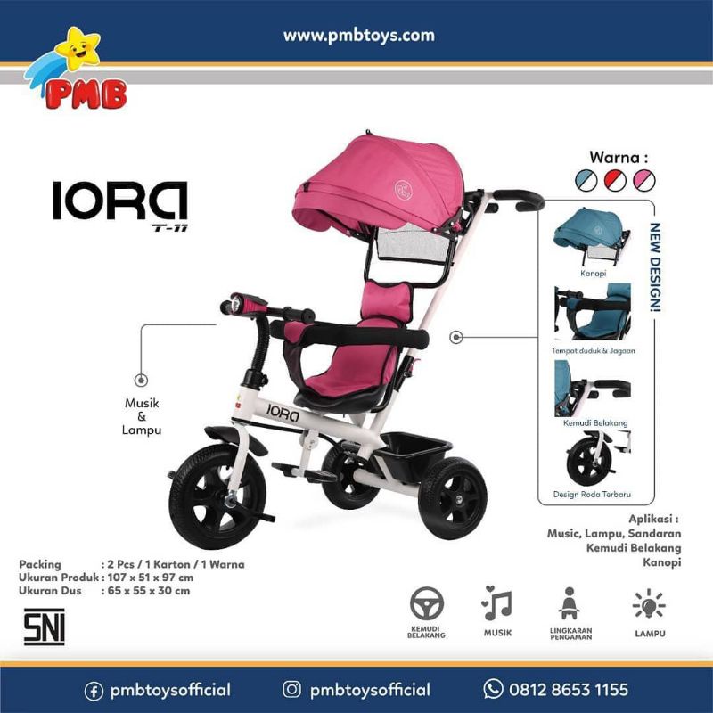 SEPEDA ANAK RODA TIGA TRICYCLE IORA T-11