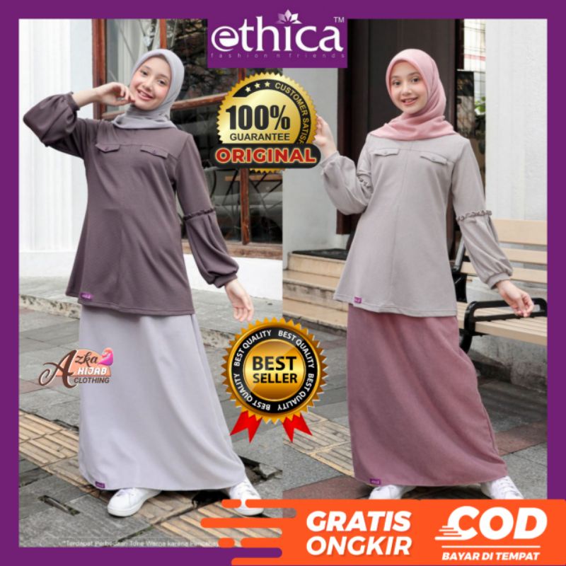 ETHICA SETELAN WANITA REMAJA DEWASA / KIYOMI 05 ETHICA/ BAJU ATASAN WANITA SET ROK / ATASAN WANITA L