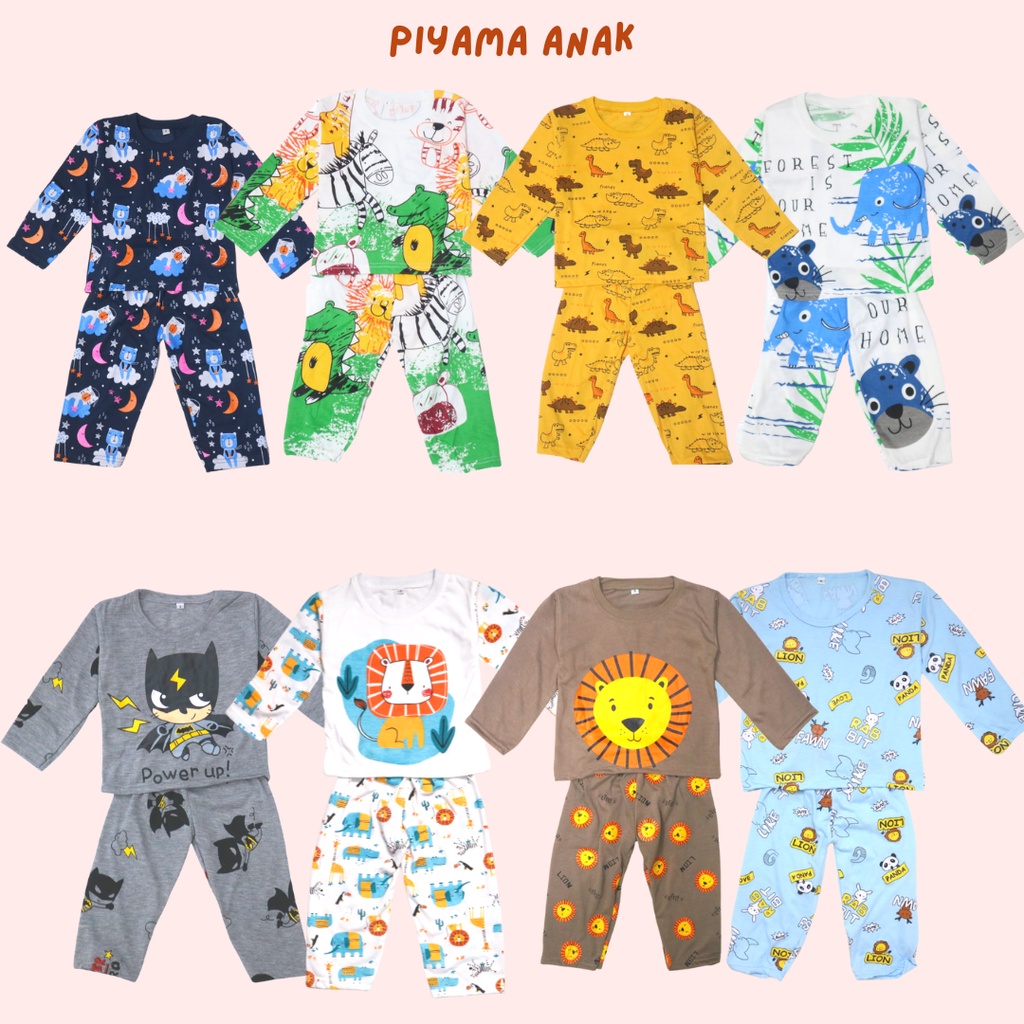 BabynKids - Setelan Piyama Anak / Setelan Lengan panjang anak unisex / Baju tidur anak unisex