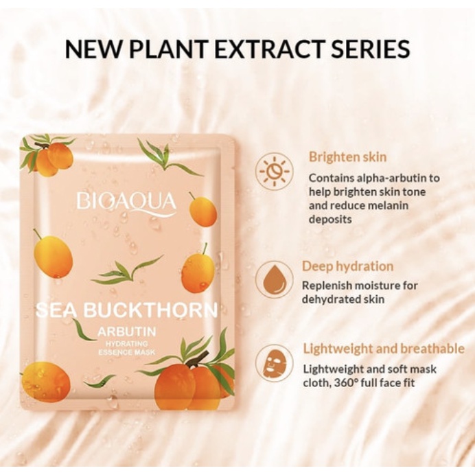 BPOM BIOAQUA Sheet Mask Brightening Moisturizing Hydrating Skin Care Essence Face Mask Masker Wajah BQ032