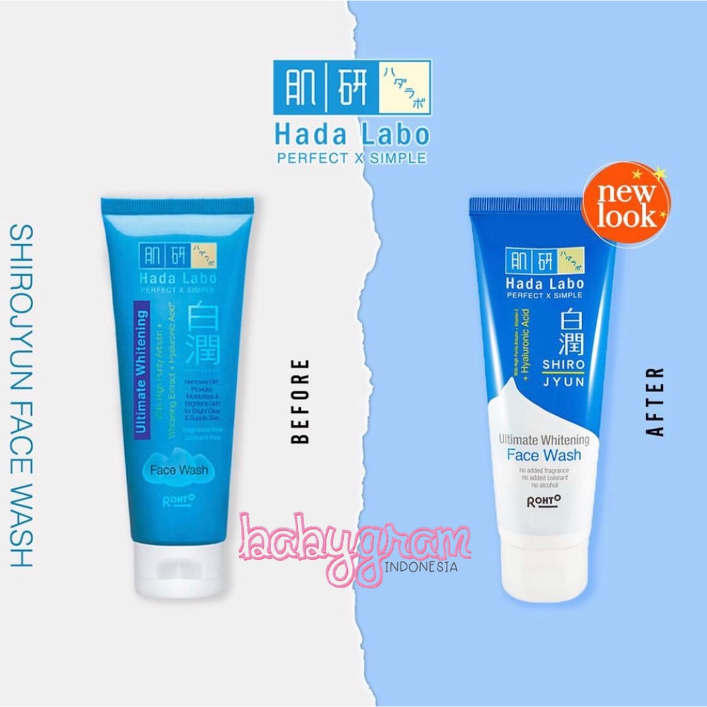 Hada Labo Shirojyun Ultimate Whitening Face Wash 100gr | 50gr Hadalabo Pembersih Wajah