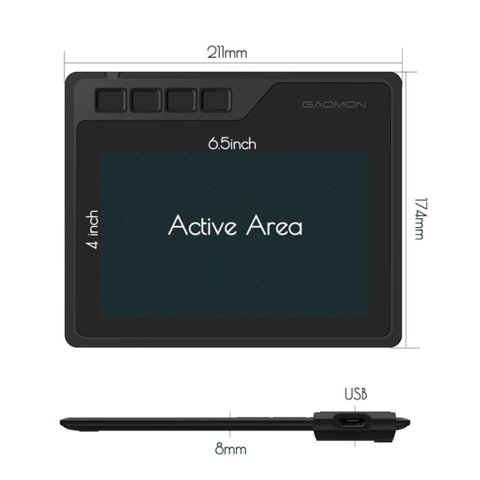 GAOMON S620 6.5x4 inch Drawing Tablet alt Huion H430P HS64 420