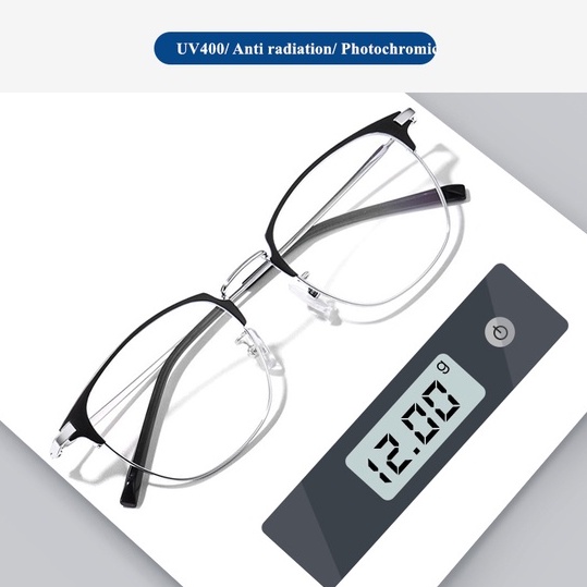 Computer Anti Radiation Photochromic Eyeglasses Square Frame Cermin Mata For Women Men