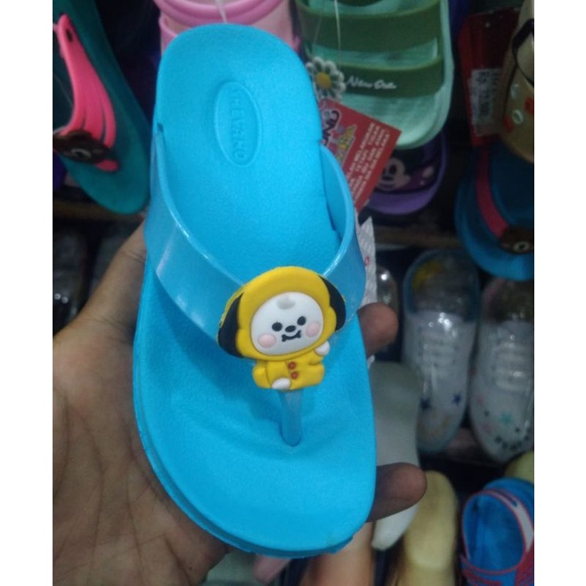 Sandal jepit anak perempuan bts impor