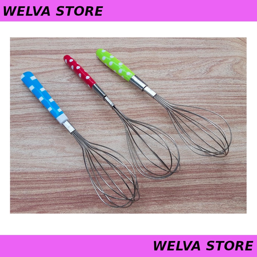 Pengocok Kocokan Wisk Telur Motif Polkadot