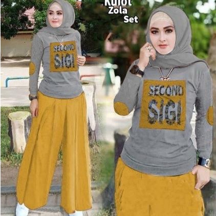 Setelan syari wanita celana kulot setelan Hijab Baju Gamis terbaru