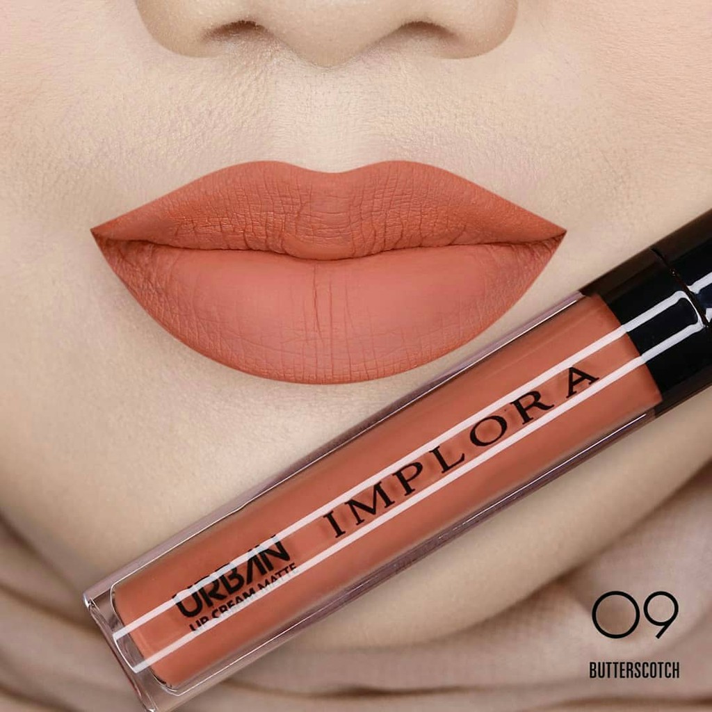 FREE BUBBLE WARP IMPLORA Urban Lip Cream Matte Original BPOM - Lipcream Surabaya-09 Butter scotch