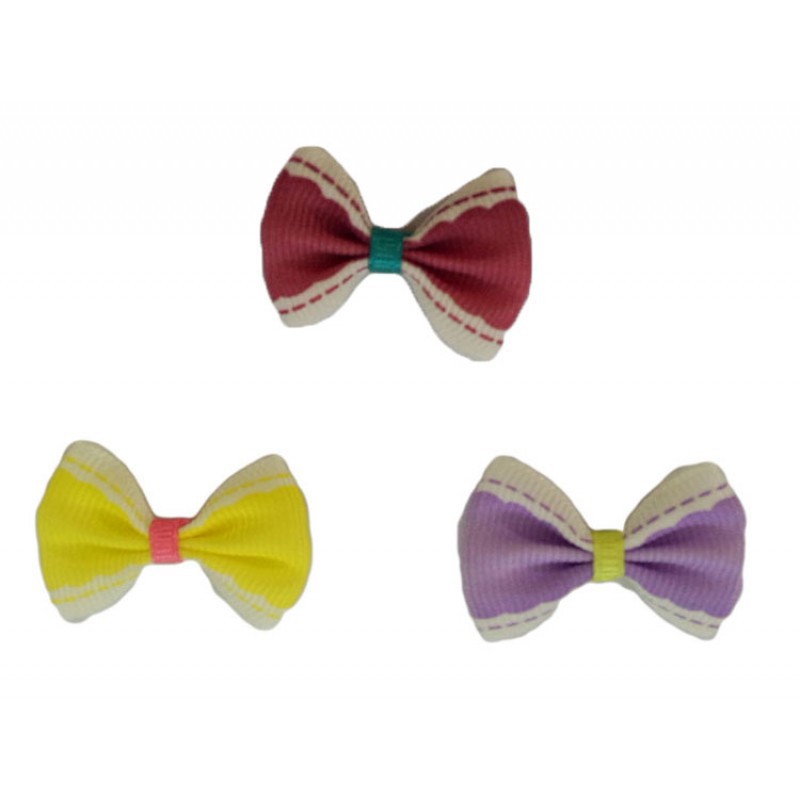 Girlie Glue Vintage Bows - Purple Yellow