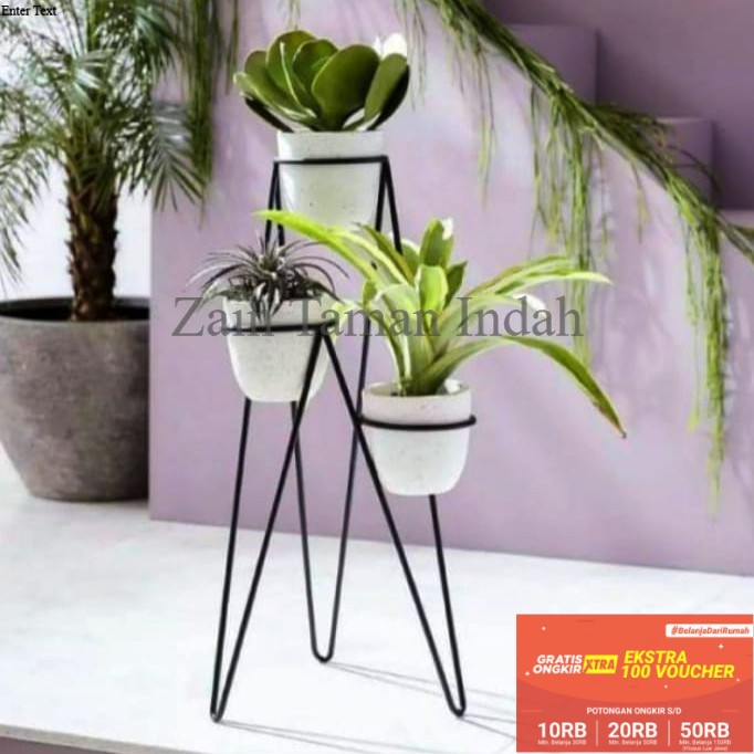standing pot besi tinggi 80cm