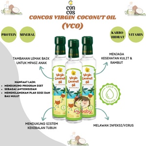

CONCOS VCO 250ML & 100ML Virgin Coconut Oil Untuk Anak Dan Bayi / Minyak Kelapa Murni