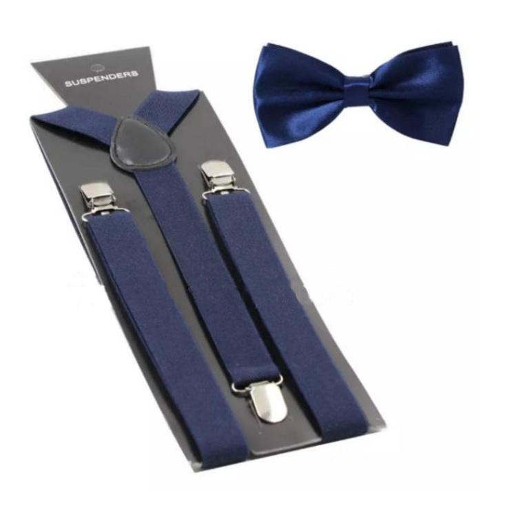 SUSPENDER TALI PINGGANG PRIA + DASI KUPU / SUSPENDER PRIA RAGAM WARNA / TALI SELEMPANG CELANA - C-2