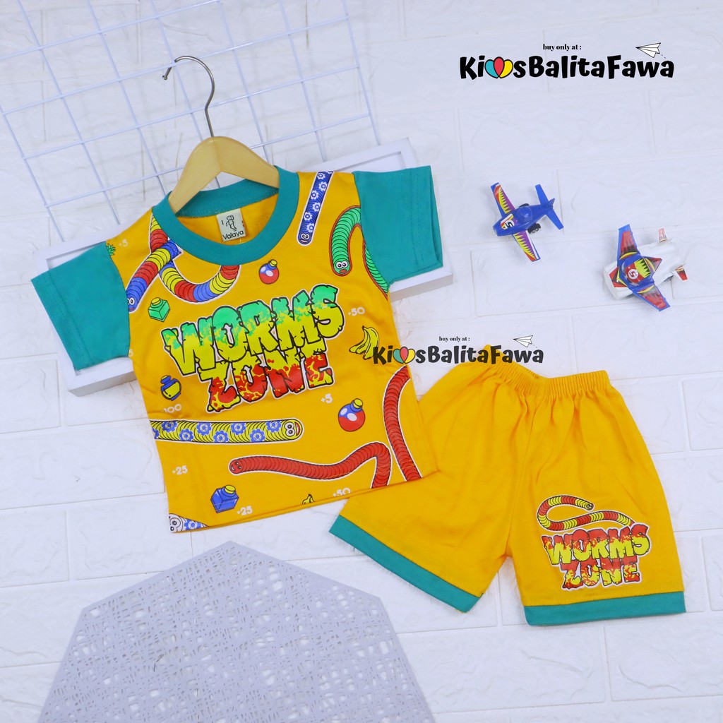 Setelan Rafa uk 1-10 Tahun / Kaos Karakter Celana Pendek Baju Harian Anak Laki Cowok Lengan Murah