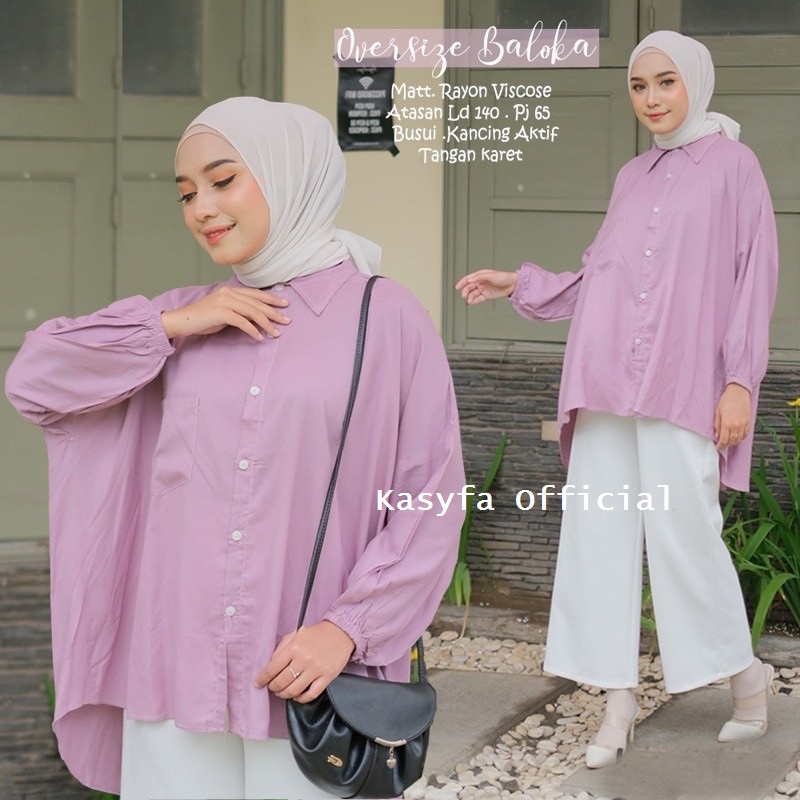 KEMEJA RAYON OVERSIZE // HANNA KEMEJA FULL KANCING