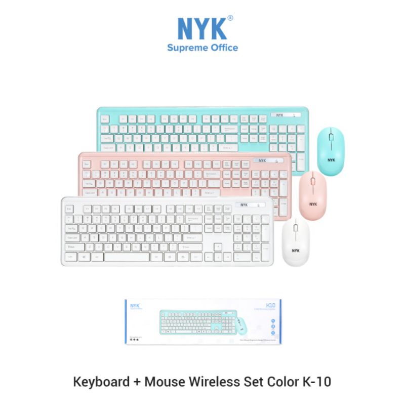 NYK Supreme K10 Wireless Keyboard and Mouse Combo 2.4Ghz