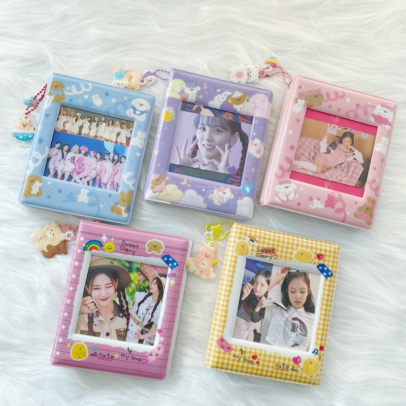 Ins 3inch Album Foto Persegi Hollow Cover 64slot Card Holder KPOP Photocard Organizer Collect Book