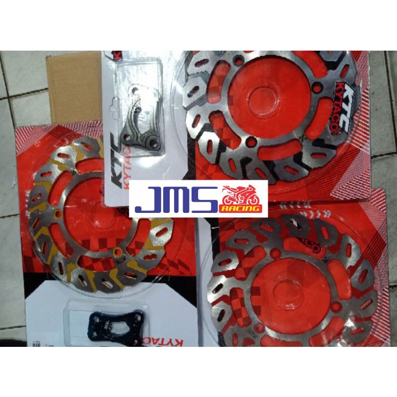 piringan disc cakram ktc kytaco ori depan dan belaknag plus breket nmax lama dan nmax new