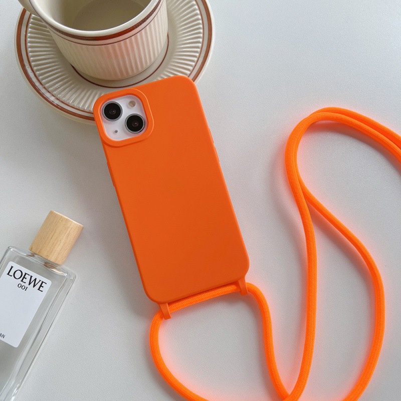 Soft Case Silikon Tebal Shockproof + Tali Lanyard Untuk iPhone 13 12 11 Pro X XS MAX XR 7 8 Plus