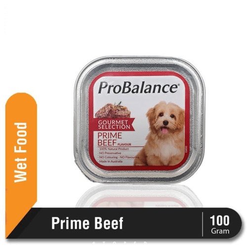 ProBalance Tray Prime Beef 100gr Makanan Daging Basah Anjing