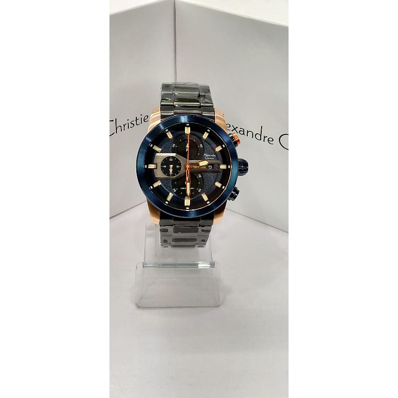 jam tangan pria Alexander Christie tipe 6559MC black blue rosegold original