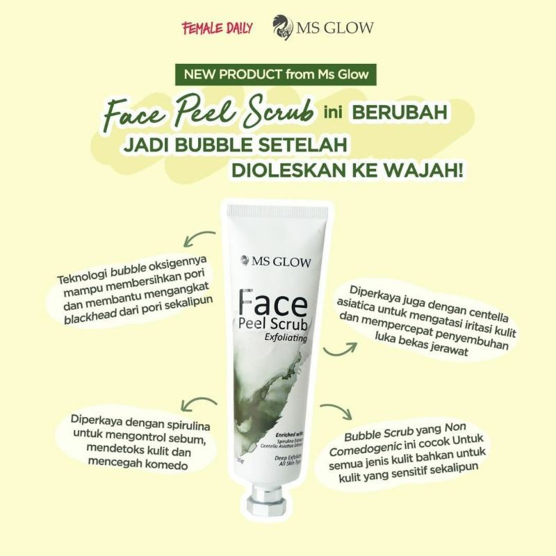 MSGLOW FACE PEEL SCRUB - Anti Blackhead - 1 pcs