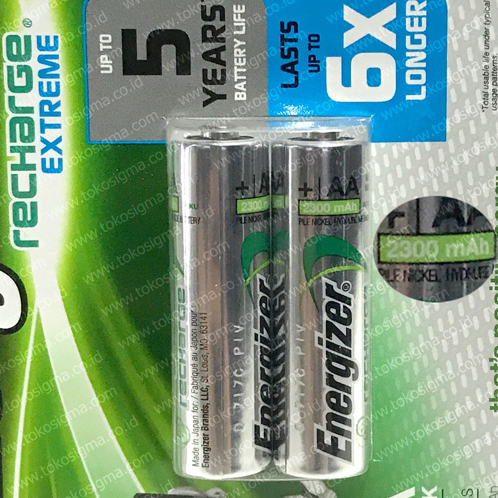 BATERAI ISI ULANG ENERGIZER RECHARGE BATT NiMH AA 2300mah