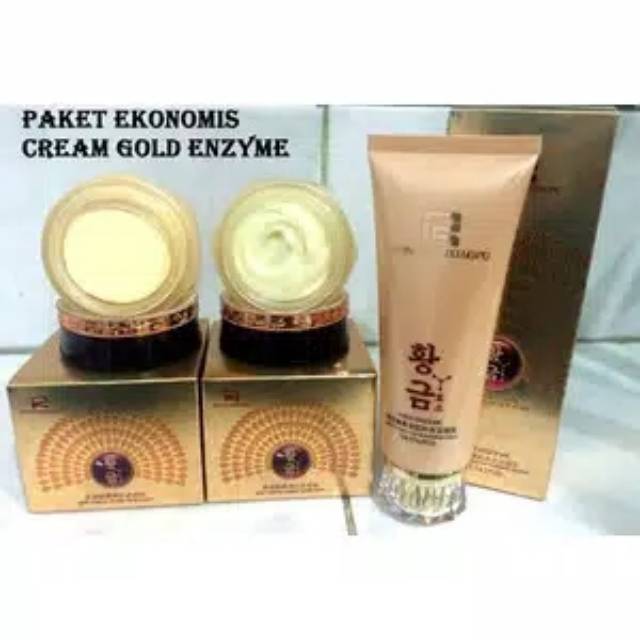 Paket ekonomis rongyuanxiaopu gold enzyme / gold enzyme cream sabun / rongyuanxiaopu cream sabun